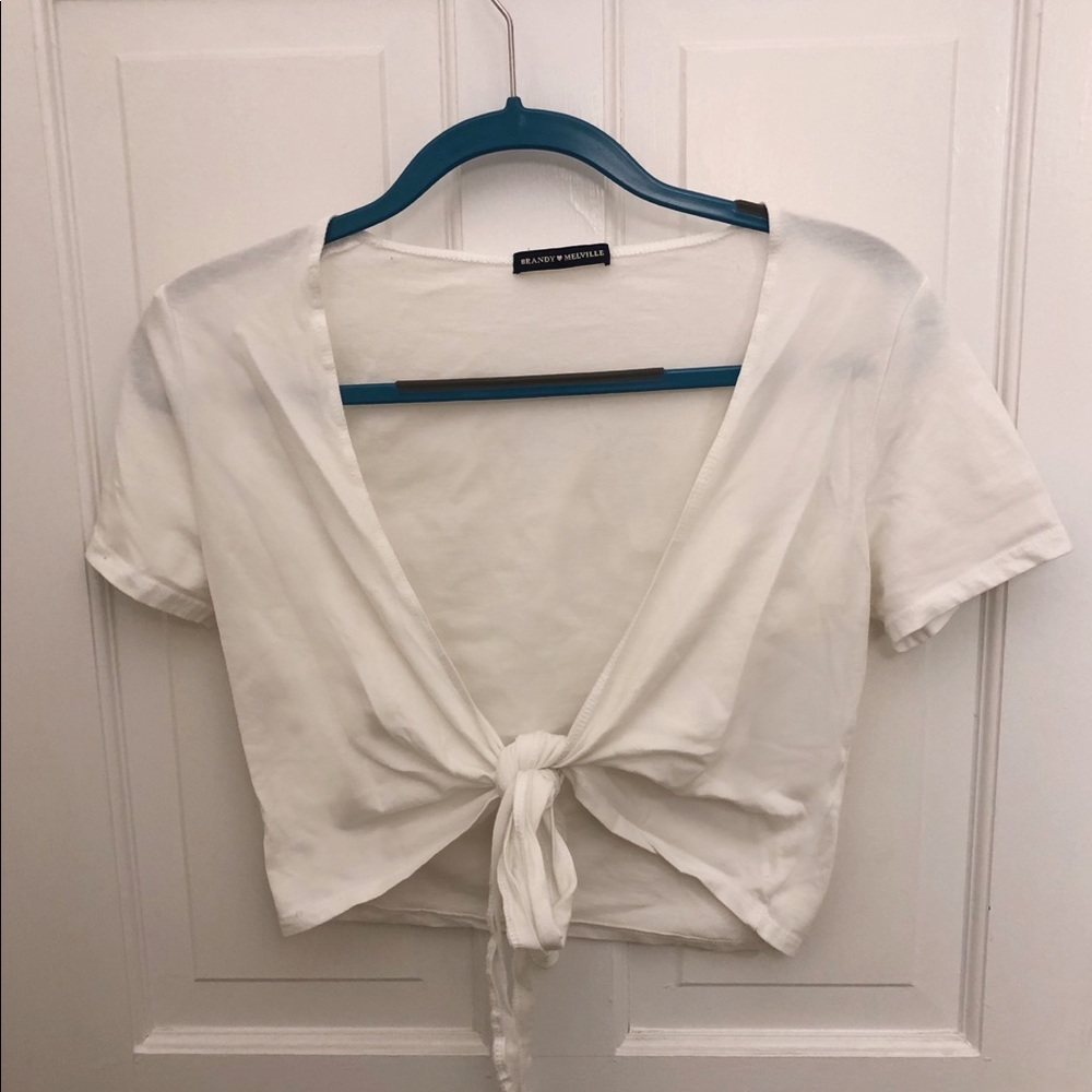 Brandy Melville Cropped Wrap Top